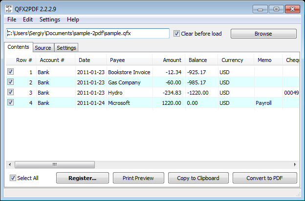 how do i open a qfx file in pdf