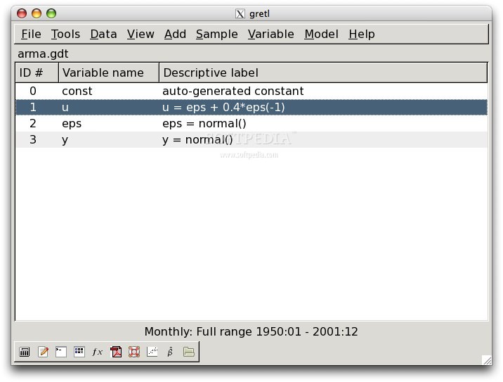 gretl for Mac picture or screenshot