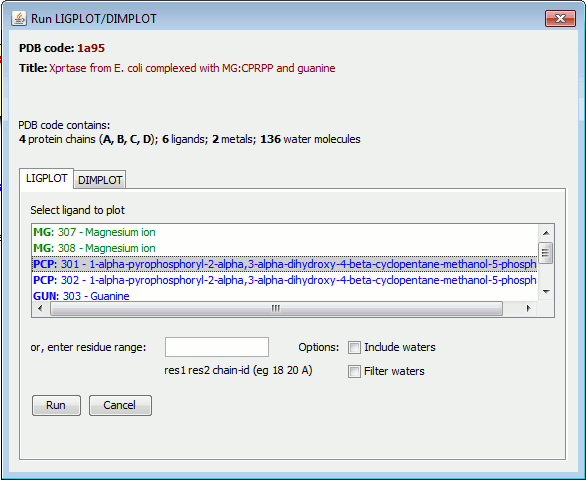 LIGPLOT picture or screenshot