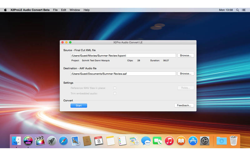 X2ProLE Audio Convert file extensions