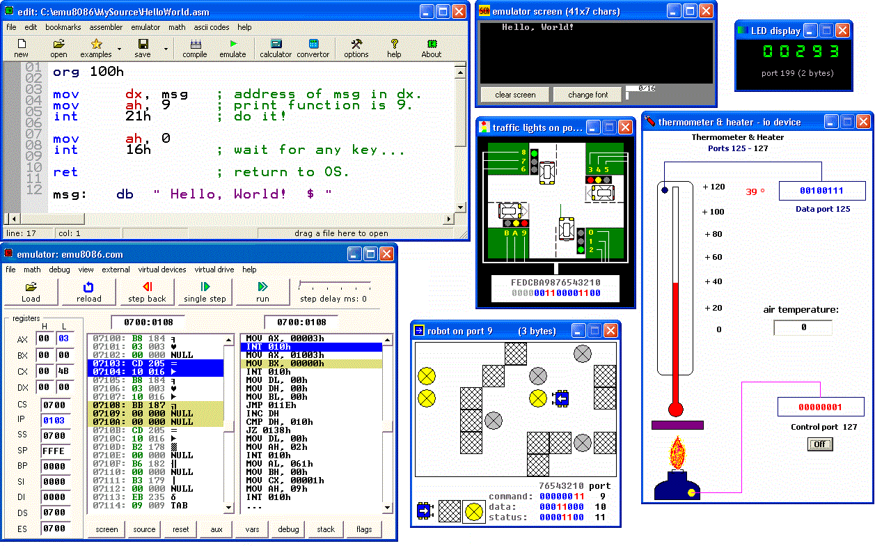 8086 Microprocessor Emulator picture or screenshot