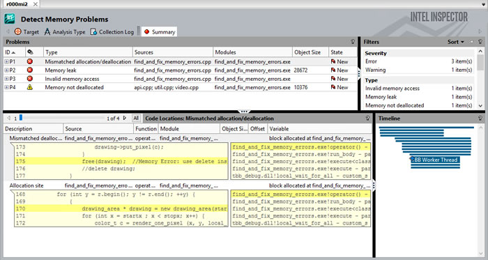 Intel Inspector picture or screenshot