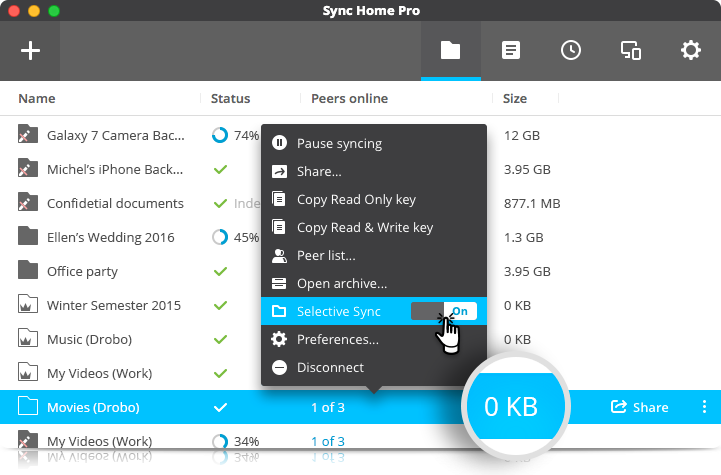 Resilio Sync picture or screenshot