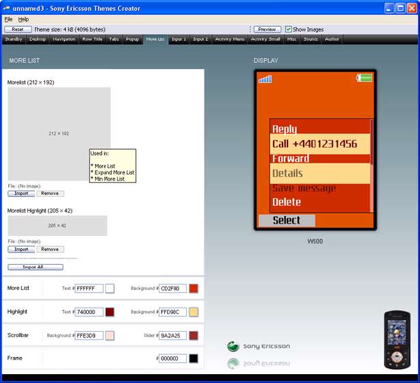 Theme creator. Sony Ericsson Theme Red Dragon download.