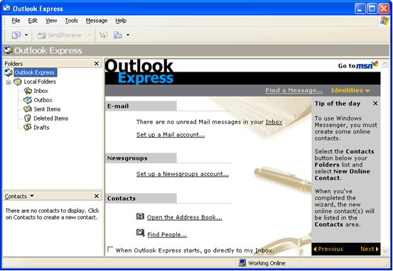 Microsoft Outlook Express picture