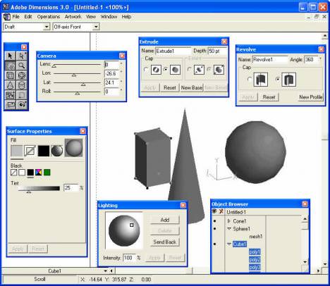 Adobe Dimensions picture or screenshot