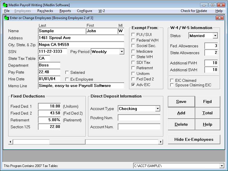 Payroll Software picture or screenshot
