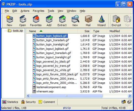 PKZIP for Windows picture or screenshot
