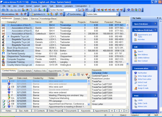 Adress PLUS SQL picture or screenshot