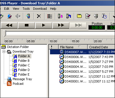 Olympus DSS Player Lite picture or screenshot