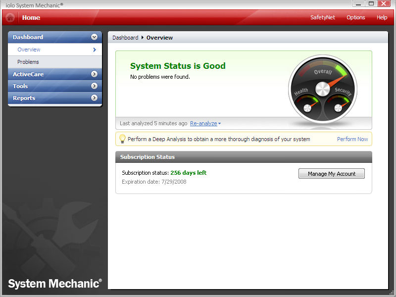 System Mechanic picture or screenshot