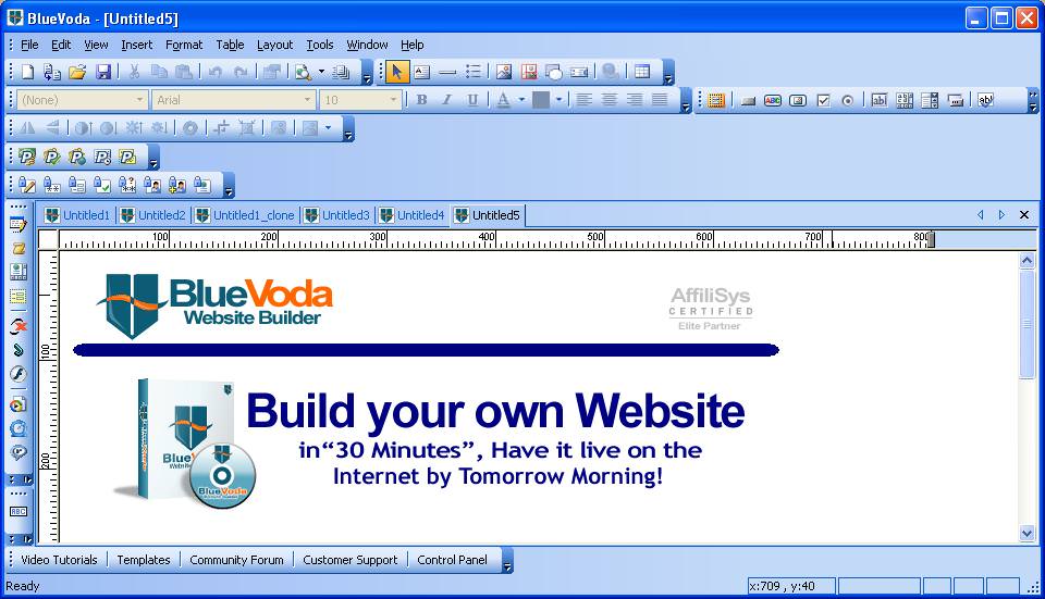 Bluevoda Website Builder picture or screenshot