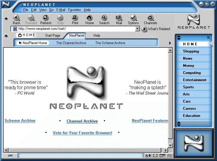 NeoPlanet Browser picture or screenshot