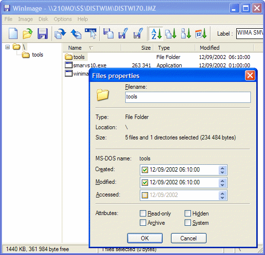 WinImage picture or screenshot