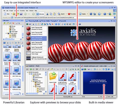 Axialis Professional Screen Saver Producer picture or screenshot