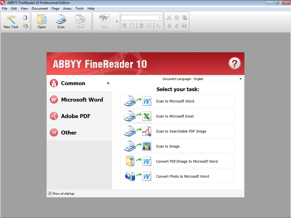 ABBYY Finereader Pro file extensions