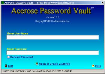 Acerose Password Vault picture or screenshot