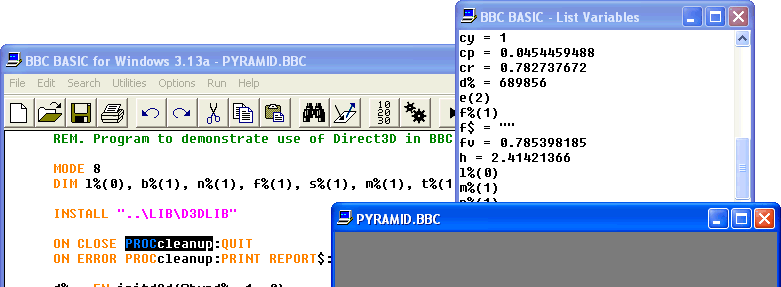 BBC BASIC for Windows picture