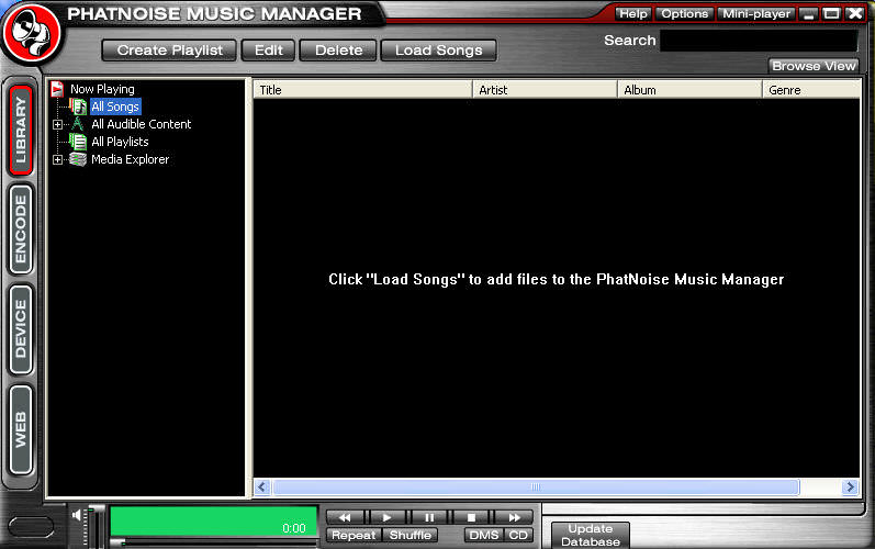 PhatNoise Music Manager picture or screenshot