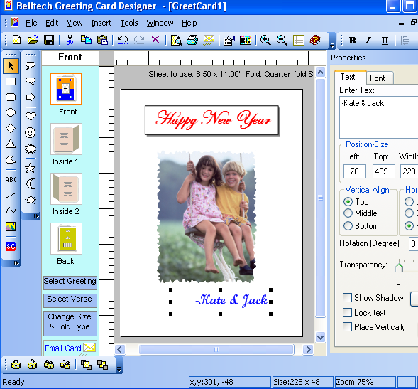 Belltech Greeting Card Designer picture or screenshot