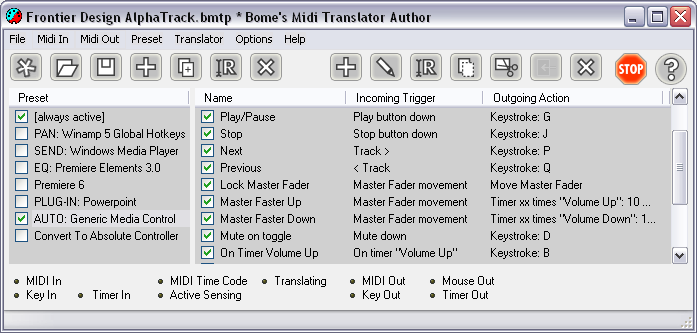 Bome's Midi Translator picture or screenshot