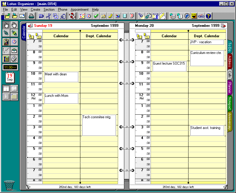 Lotus Organizer picture or screenshot