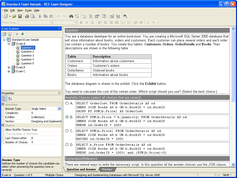 Visual CertExam Suite picture or screenshot