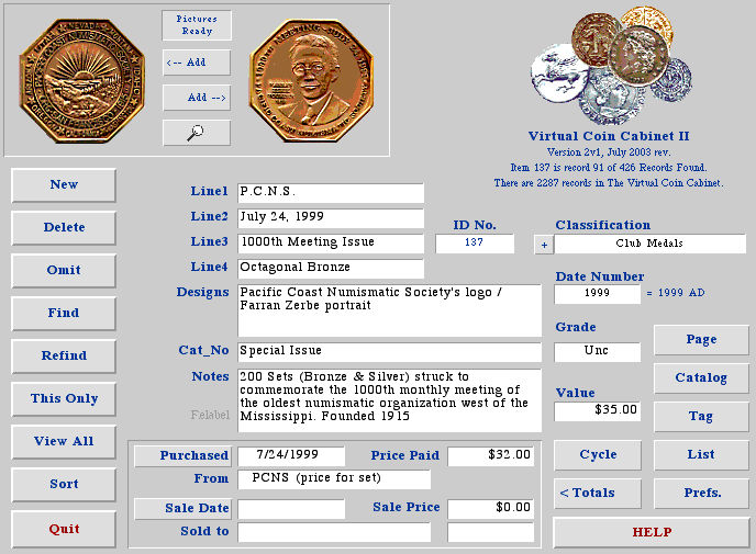 Virtual Coin Cabinet II picture or screenshot