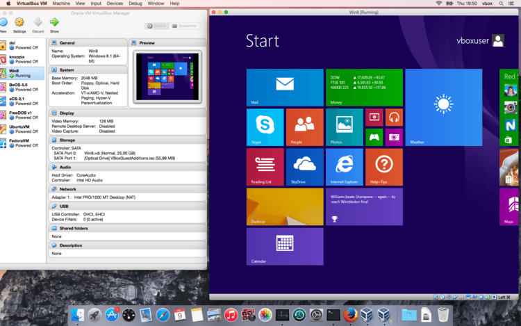 VirtualBox screenshot VirtualBox screenshot