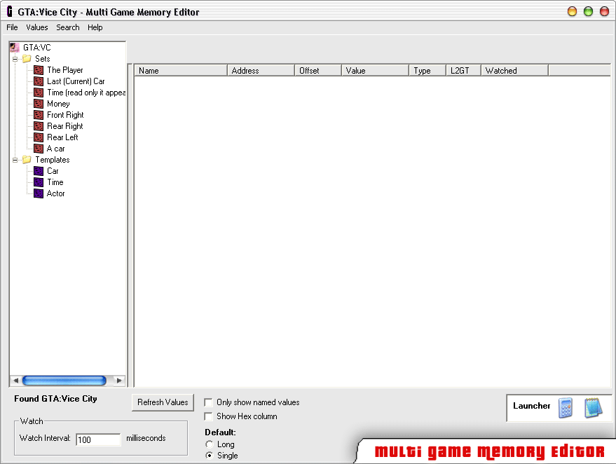 Multi Game Memory Editor picture or screenshot