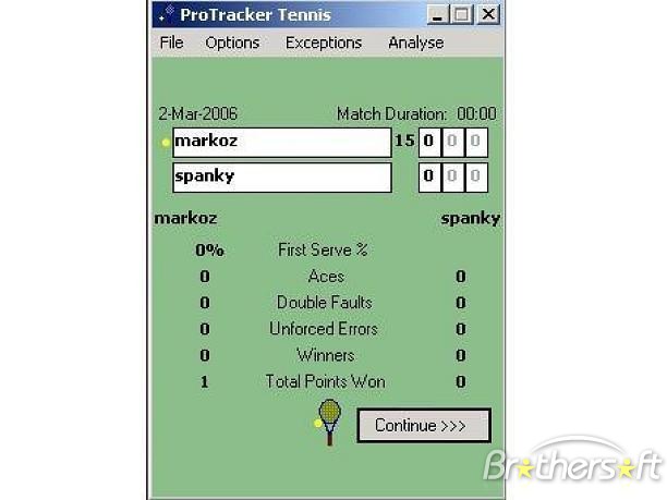 ProTracker Tennis picture or screenshot