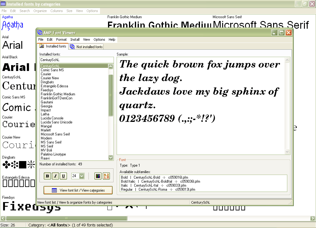 AMP Font Viewer picture