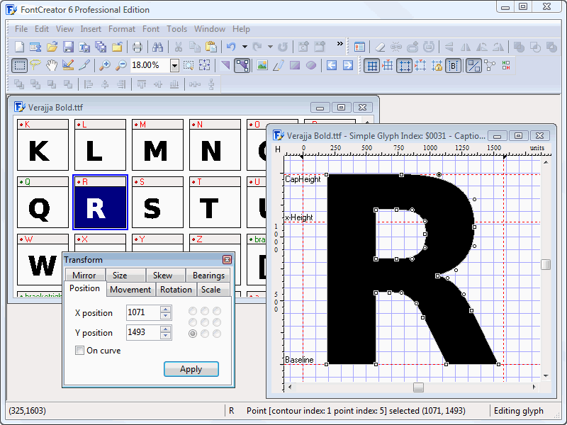 FontCreator picture or screenshot