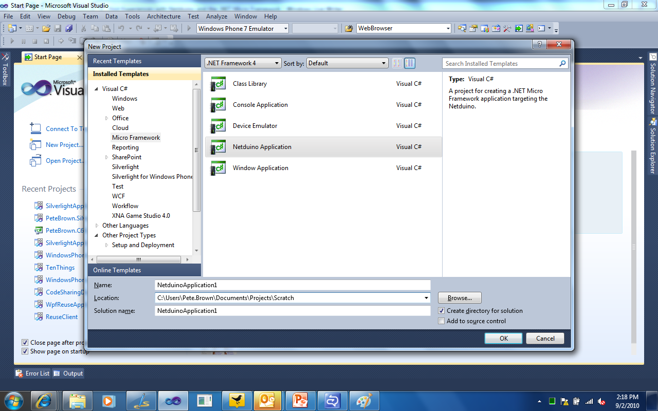 Microsoft .NET Micro Framework SDK picture or screenshot