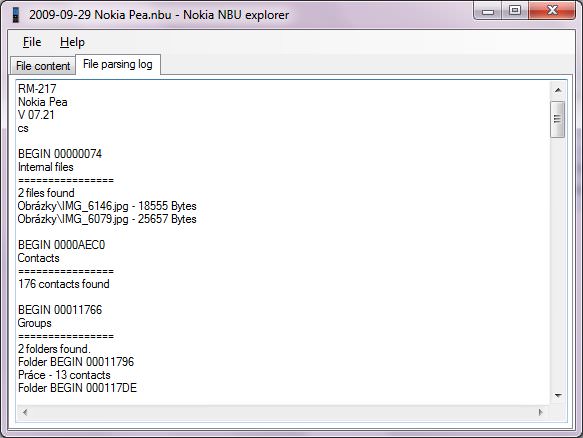 Nokia NbuExplorer picture or screenshot