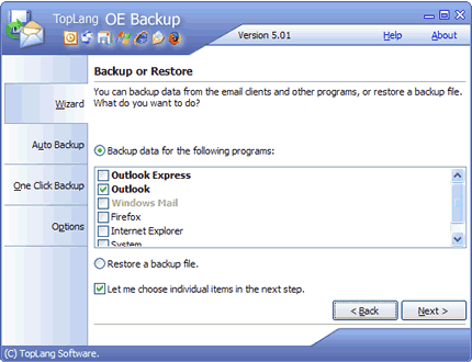 TopLang OE Backup picture or screenshot