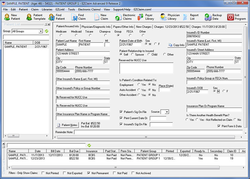EZClaim Advanced Medical Billing picture or screenshot