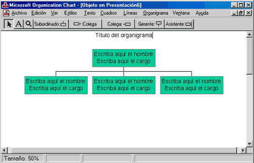 Microsoft Organization Chart picture or screenshot