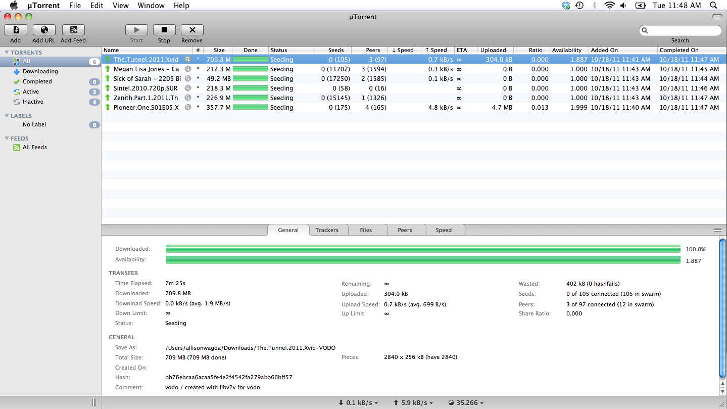 UTorrent for Mac file extensions