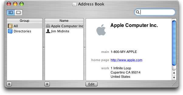 Address Book (Contacts) for Mac picture