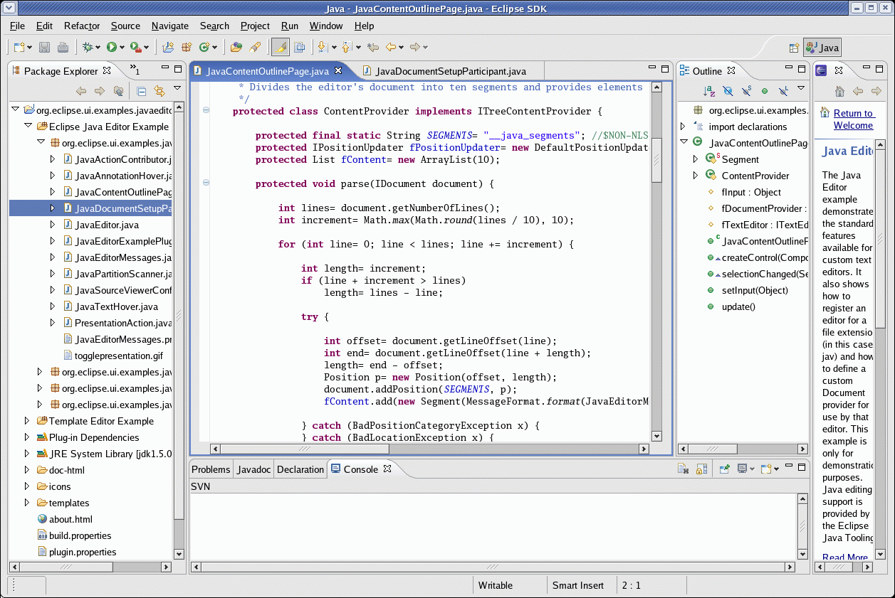 Eclipse IDE for Java Developers file extensions