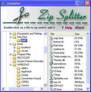 ZipSplitter picture or screenshot