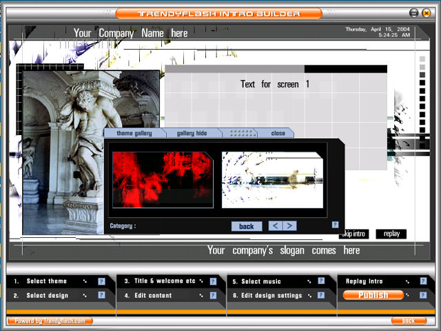 Trendy Flash Intro Builder picture or screenshot