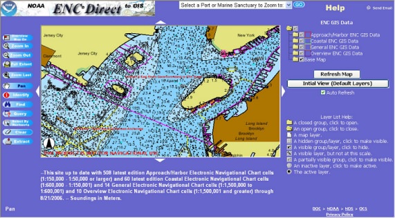 NOAA Electronic Navigational Charts to GIS picture or screenshot