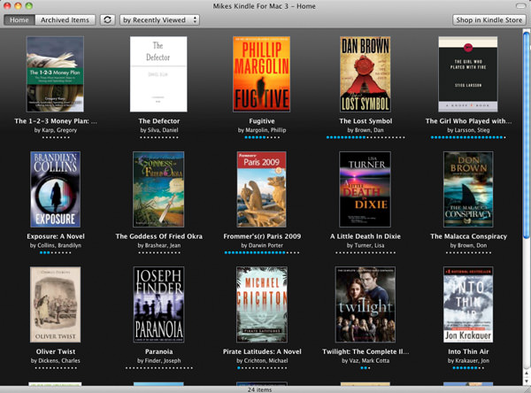 Amazon Kindle for Mac file extensions