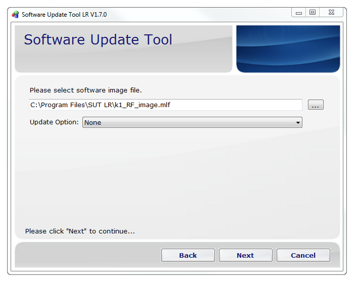 Software Update Tool LR picture or screenshot