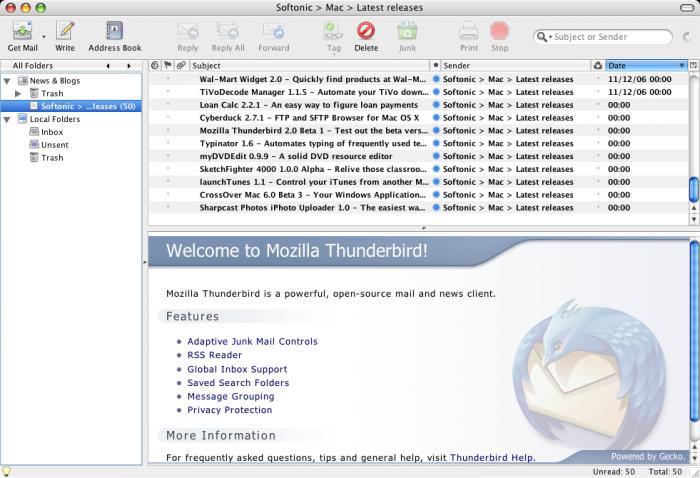 Mozilla Thunderbird for Mac picture