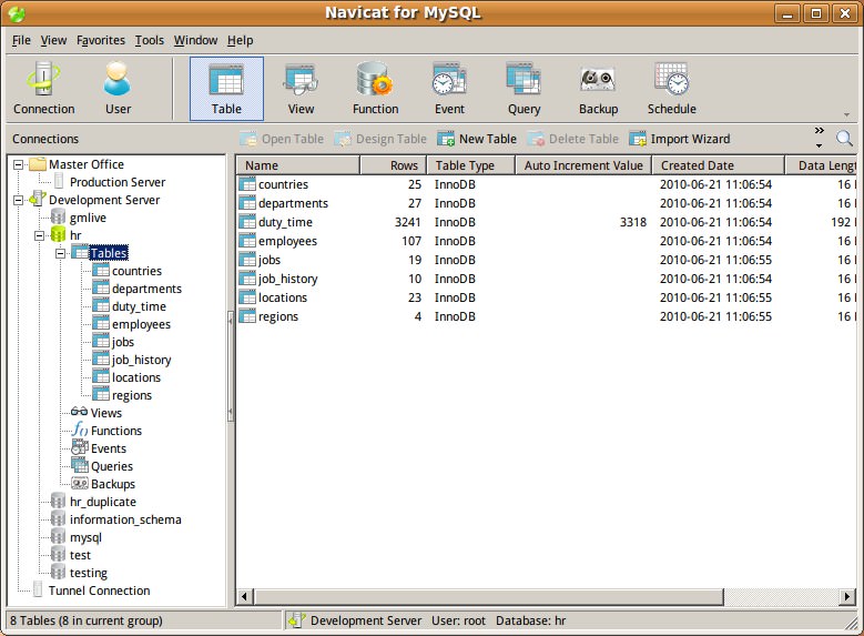 Navicat for MySQL (Linux) picture
