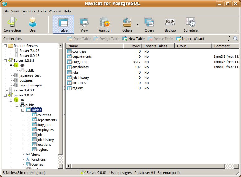 Navicat for PostgreSQL (Linux) picture