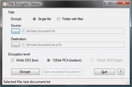 File Encryptor picture or screenshot